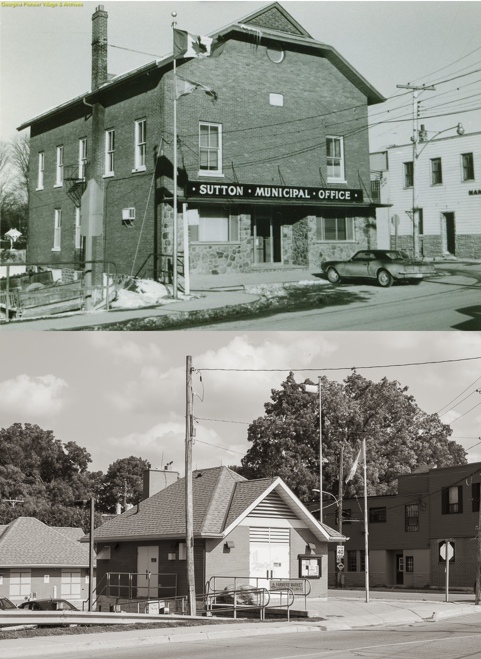 historic photo of building on High Street in Sutton Ontario