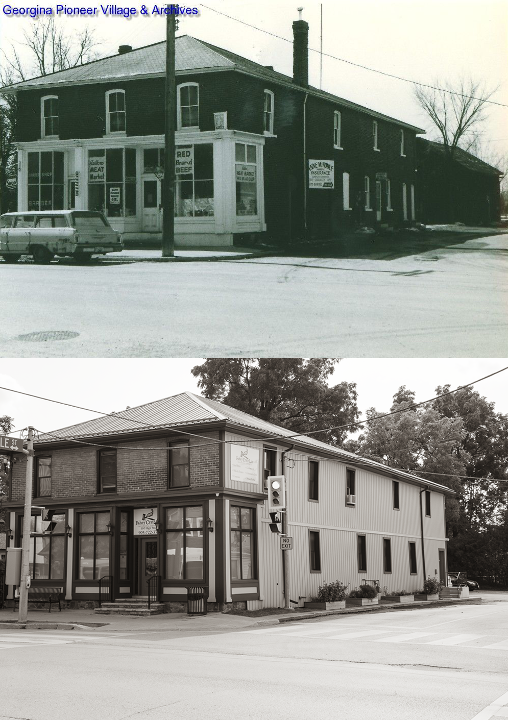 historic photo of building on High Street in Sutton Ontario